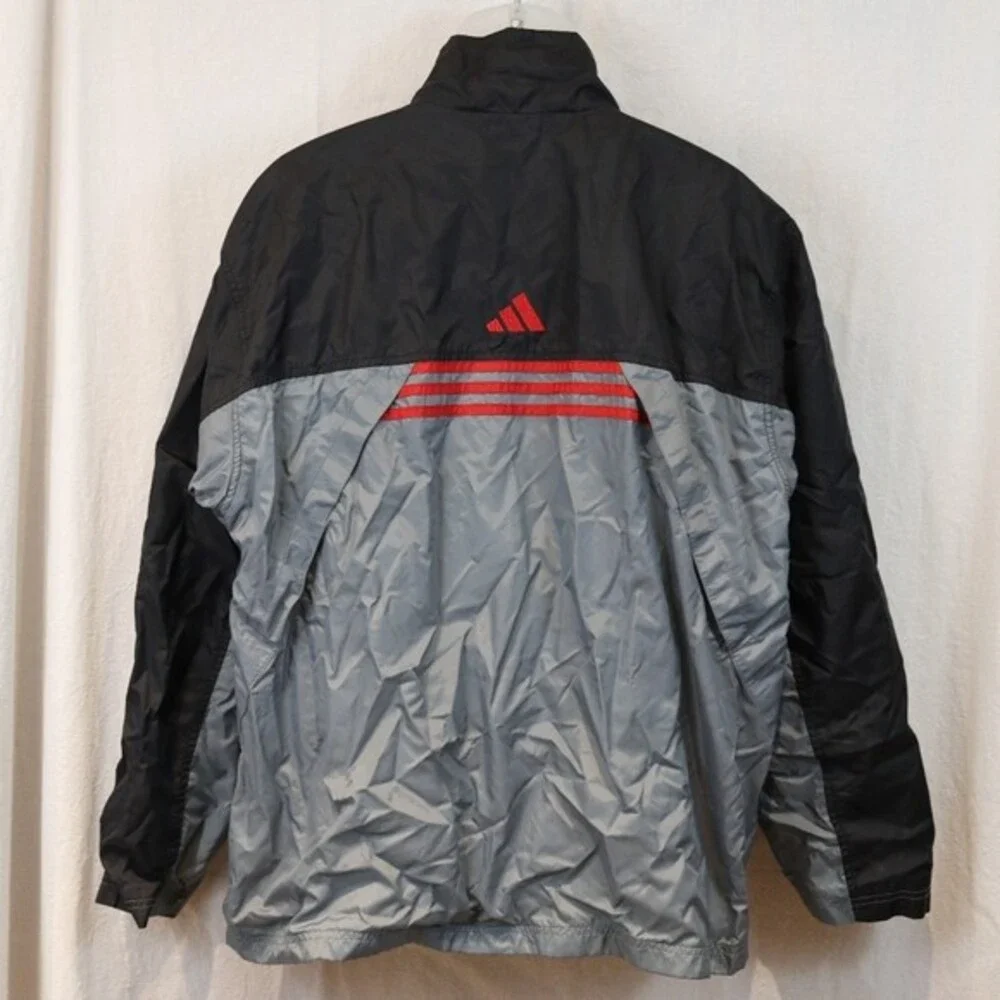 Adidas Gray & Black Pullover Windbreaker XL